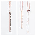 Necklace with Pendant -She Believed She Could / So She Did